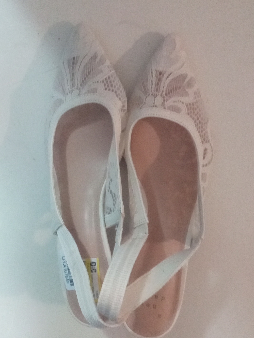 A New Day Ivory  Lace Slingback Heels